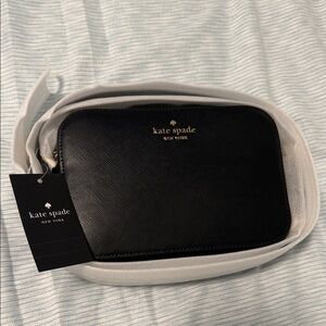 Kate Spade Black Leather Mini Cam Bag Madison Pouch